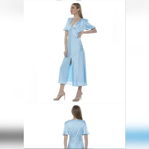 Alexia Admor Baby Blue  Maxi Sundress New With Tags - Picture 16 of 16